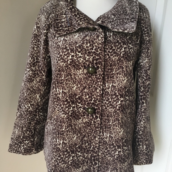 Talbots animal print jacket coat 4 - Picture 1 of 8